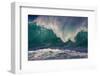 Hawaii, Oahu, Large Waves Along the Pipeline Beach-Terry Eggers-Framed Photographic Print