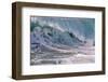 Hawaii, Oahu, Large Waves Along the Pipeline Beach-Terry Eggers-Framed Photographic Print