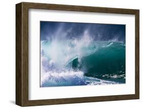 Hawaii, Oahu, Large Waves Along the Pipeline Beach-Terry Eggers-Framed Photographic Print