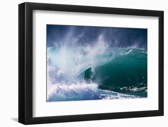 Hawaii, Oahu, Large Waves Along the Pipeline Beach-Terry Eggers-Framed Photographic Print