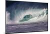 Hawaii, Oahu, Large Waves Along the Pipeline Beach-Terry Eggers-Mounted Photographic Print