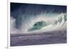 Hawaii, Oahu, Large Waves Along the Pipeline Beach-Terry Eggers-Framed Photographic Print