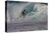 Hawaii, Oahu, Surfers in Action at the Pipeline on the Coast-Terry Eggers-Stretched Canvas