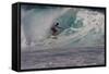 Hawaii, Oahu, Surfers in Action at the Pipeline on the Coast-Terry Eggers-Framed Stretched Canvas