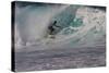 Hawaii, Oahu, Surfers in Action at the Pipeline on the Coast-Terry Eggers-Stretched Canvas