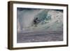 Hawaii, Oahu, Surfers in Action at the Pipeline on the Coast-Terry Eggers-Framed Photographic Print