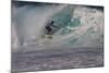 Hawaii, Oahu, Surfers in Action at the Pipeline on the Coast-Terry Eggers-Mounted Photographic Print