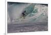 Hawaii, Oahu, Surfers in Action at the Pipeline on the Coast-Terry Eggers-Framed Photographic Print