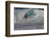 Hawaii, Oahu, Surfers in Action at the Pipeline on the Coast-Terry Eggers-Framed Photographic Print