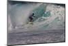 Hawaii, Oahu, Surfers in Action at the Pipeline on the Coast-Terry Eggers-Mounted Photographic Print