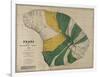 Hawaii - Panoramic Lanai Island Map-Lantern Press-Framed Art Print