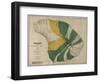 Hawaii - Panoramic Lanai Island Map-Lantern Press-Framed Art Print