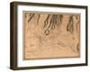 Hawaii - Panoramic Map of Honolulu-Lantern Press-Framed Art Print