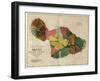 Hawaii - Panoramic Maui Island Map-Lantern Press-Framed Art Print