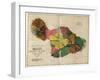 Hawaii - Panoramic Maui Island Map-Lantern Press-Framed Art Print