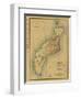 Hawaii - Panoramic Niihau Island Map-Lantern Press-Framed Art Print