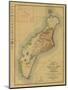 Hawaii - Panoramic Niihau Island Map-Lantern Press-Mounted Art Print