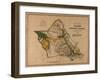 Hawaii - Panoramic Oahu Island Map-Lantern Press-Framed Art Print