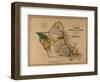 Hawaii - Panoramic Oahu Island Map-Lantern Press-Framed Art Print