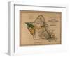 Hawaii - Panoramic Oahu Island Map-Lantern Press-Framed Art Print