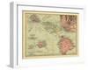 Hawaii - Panoramic State Map-Lantern Press-Framed Art Print