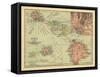 Hawaii - Panoramic State Map-Lantern Press-Framed Stretched Canvas