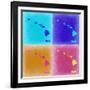 Hawaii Pop Art Map 2-NaxArt-Framed Art Print