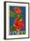 Hawaii - Red Hibiscus Flower-Lantern Press-Framed Art Print