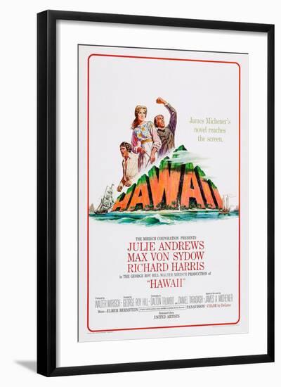 Hawaii, Richard Harris, Julie Andrews, Max Von Sydow, 1966-null-Framed Art Print