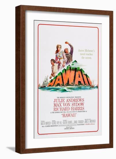 Hawaii, Richard Harris, Julie Andrews, Max Von Sydow, 1966-null-Framed Art Print