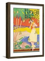 Hawaii, Romantic and Beautiful-Kerne Erickson-Framed Premium Giclee Print