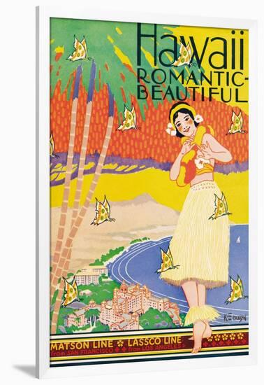 Hawaii, Romantic and Beautiful-Kerne Erickson-Framed Art Print