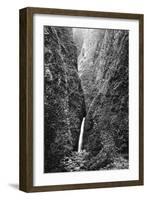 Hawaii - Sacred Falls on Oahu Island-Lantern Press-Framed Art Print