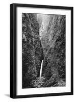 Hawaii - Sacred Falls on Oahu Island-Lantern Press-Framed Art Print