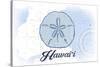 Hawaii - Sand Dollar - Blue - Coastal Icon-Lantern Press-Stretched Canvas