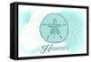 Hawaii - Sand Dollar - Teal - Coastal Icon-Lantern Press-Framed Stretched Canvas