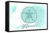 Hawaii - Sand Dollar - Teal - Coastal Icon-Lantern Press-Framed Stretched Canvas