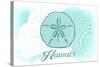 Hawaii - Sand Dollar - Teal - Coastal Icon-Lantern Press-Stretched Canvas