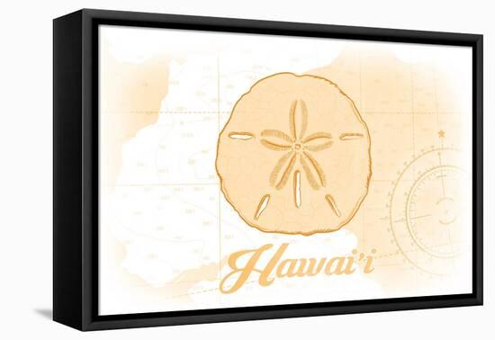 Hawaii - Sand Dollar - Yellow - Coastal Icon-Lantern Press-Framed Stretched Canvas