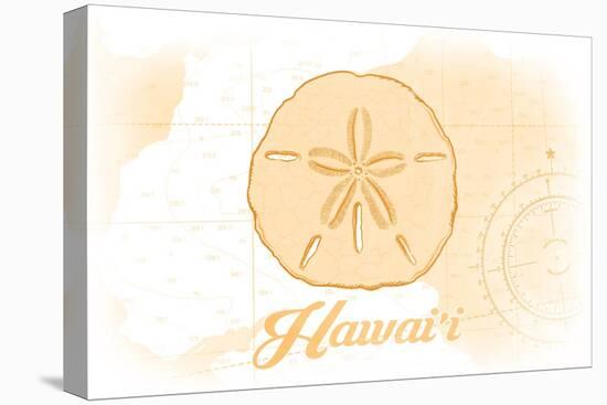 Hawaii - Sand Dollar - Yellow - Coastal Icon-Lantern Press-Stretched Canvas