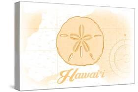 Hawaii - Sand Dollar - Yellow - Coastal Icon-Lantern Press-Stretched Canvas