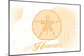 Hawaii - Sand Dollar - Yellow - Coastal Icon-Lantern Press-Mounted Art Print