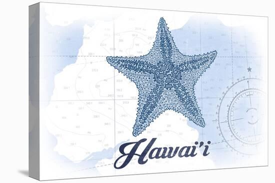 Hawaii - Starfish - Blue - Coastal Icon-Lantern Press-Stretched Canvas