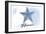Hawaii - Starfish - Blue - Coastal Icon-Lantern Press-Framed Art Print
