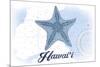 Hawaii - Starfish - Blue - Coastal Icon-Lantern Press-Mounted Art Print