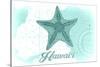 Hawaii - Starfish - Teal - Coastal Icon-Lantern Press-Stretched Canvas