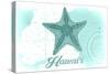 Hawaii - Starfish - Teal - Coastal Icon-Lantern Press-Stretched Canvas