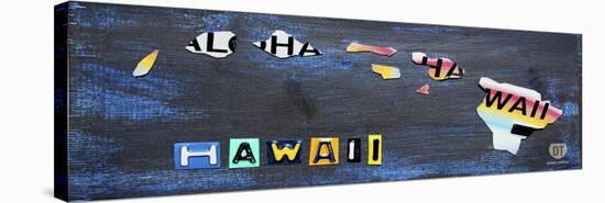 Hawaii State Map-Design Turnpike-Stretched Canvas