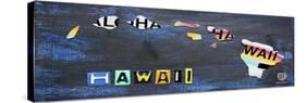 Hawaii State Map-Design Turnpike-Stretched Canvas