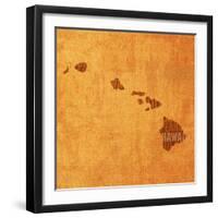 Hawaii State Words-David Bowman-Framed Giclee Print